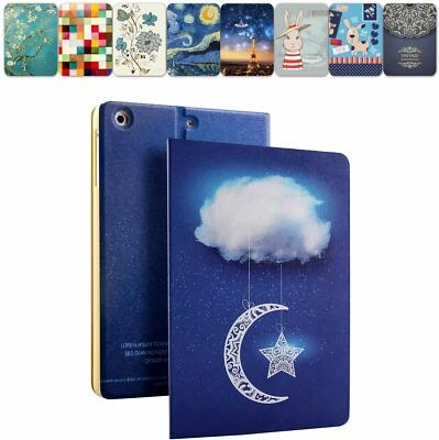 iPad Mini 7.9 1 2 3 4 Case A2133 A1538 A1599 A1489 A1432 Flip Cover Moon & Star - Image 1 of 4