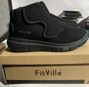 Botas para diabéticos FitVille de ancho ancho cálido forro de piel botas de invierno talla 12 - Imagen 1 de 5