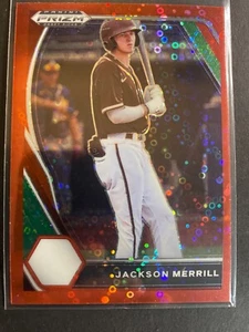 Jackson Merrill - 2021 Prizm Draft Picks Card #PDP27 Red Donut Serial #95/99 - Bild 1 von 3