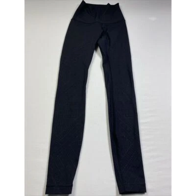 Lululemon Wunder Under Hi-Rise Tight 28" Adorned Emboss Black Size 2 Yoga 5152 - Изображение 1 из 4