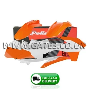 KTM 250SXF SXF 250 2013-2015 Orange/White Polisport Plastics Kit Fairing Panels - Picture 1 of 1