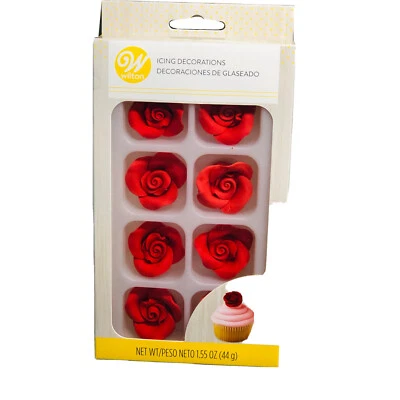 Wilton Ice Decorations - Красные Топеры для Кексов: Розы/Доставка N24Hours - Изображение 1 из 4