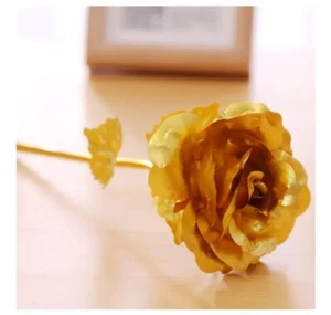 Valentine's Day Creative Gift 24K Foil Plated Rose Gold Lighting Roses Creative - Picture 1 of 1