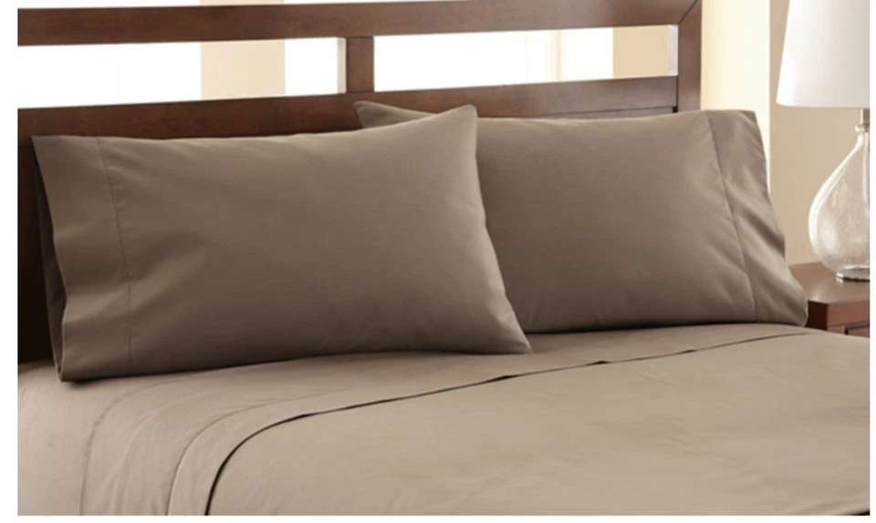 Amrapur Queen Size 4 Piece Sheet Set Khaki 11200SDF-KHK-QN — 第 1/1 张图片