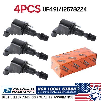 Set of 4 OEM Ignition Coil UF491 For 2012-14 Chevrolet Orlando 2.4L L4 12578224 - Image 1 of 4