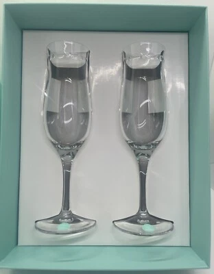 TIFFANY & CO. TIFFANY&Co. champagne glass Swing pair set (Pre-owned, but Unused)