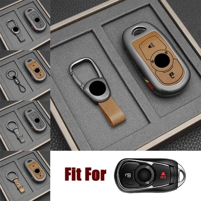 Zinc Alloy Leather Car Key Case Cover For Buick Encore Regal Envision Enclave - Image 1 of 4