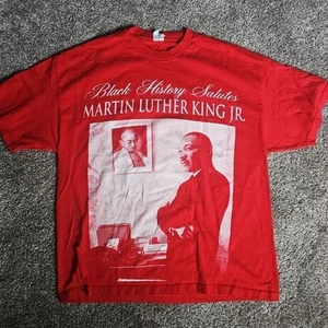 Black History Salute Martin Luther King, Ghandi, Malcom X 2XL Red Short Sleeve - Picture 1 of 10