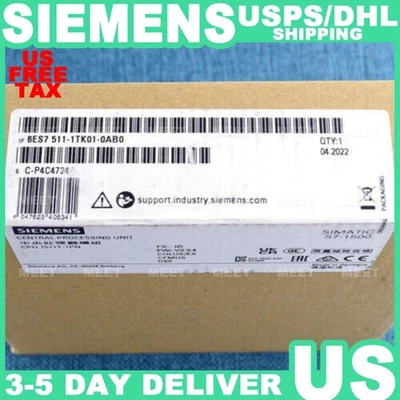 New Siemens 6ES7511-1TK01-0AB0 6ES75111TK010AB0 S7-1500T, CPU 1511T-1 PN - Image 1 of 2