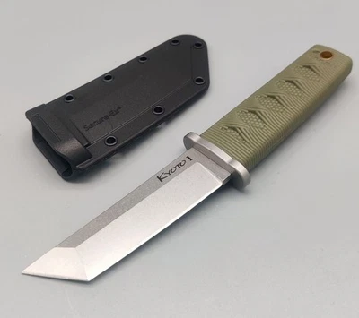 Cold Steel Messer KYOTO I OD Green Tanto Outdoormesser Stonewash mit Scheide