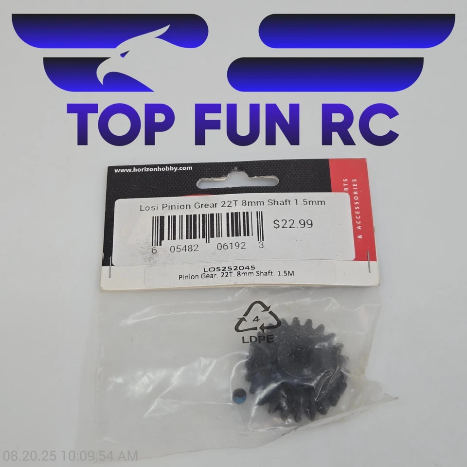 Losi LOS252045 Pinion Gear 22T, 8mm Shaft, 1.5m - Image 1 of 1