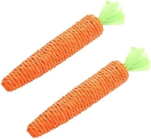 2 Stück Orange Sisal Karotte Katzenspielzeug, Katze Dental Kauspielzeug Kätzchen Beißspielzeug für  - Bild 1 von 12