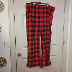 Pantalones de pijama Wondershop para hombre talla 2x rojo negro búfalo a cuadros vacaciones Navidad - Imagen 1 de 5