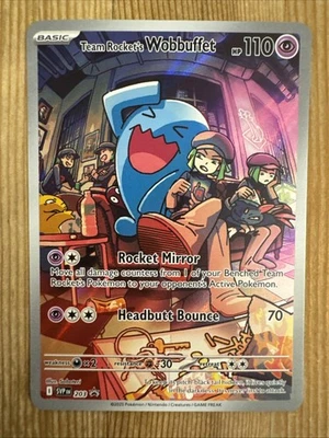 Team Rocket's Wobbuffet SVP203 Pokemon Scarlet & Violet Black Star Promo NM - Image 1 of 2