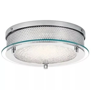 Kichler Chrome Krystal Ice Dual Mount Flush Mount Recess Can Cover LED Light - Picture 1 of 4