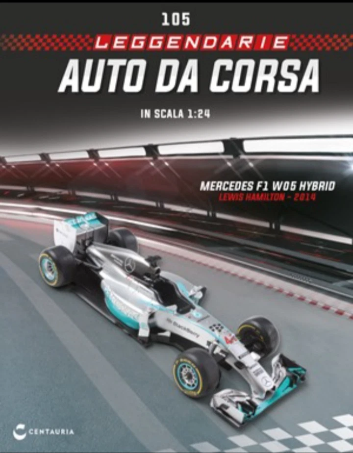 Le Grandi Formula 1  scala 1:24 MERCEDES F1 W05 HYBRID-LEWIS HAMILTON-2014 N#105 - Immagine 1 di 1