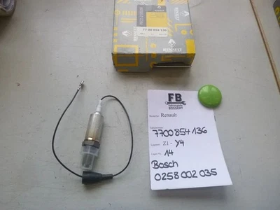 RENAULT 11 19 21 25 CLIO ESPACE MASTER RAPID Trafic Lambdasonde BOSCH 0258002035 - Immagine 1 di 4