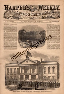1865 Harpers Weekly April 8 Original Issue - Columbia SC falls; Rochester flood - Picture 1 of 1