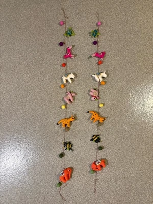 Felted Wool Fabric Animals On String,s, Cost Plus World Market, Endangered - Image 1 of 3