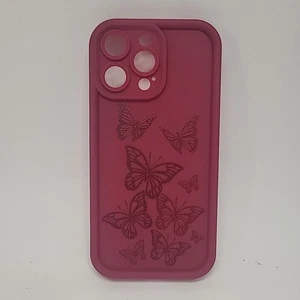 Coque MOWIME iPhone 14 Pro Max mignonne colorée motif papillon rouge vin - Photo 1 sur 5