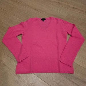Charter Club Luxury Pink V Neck 100% Cashmere Sweater Size S - Picture 1 of 8