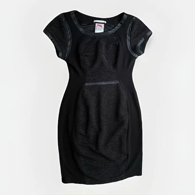 Vestido vaquero elástico negro texturizado Yoana Baraschi Anthropologie para mujer talla 6 Foto 1 de 4