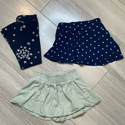 J.Crew Crewcuts Lot of 3 Bottoms Shorts Skort Skirt Leggings Summer Vacation 3T - Image 1 of 4