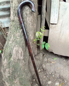 Original African Blackwood & Rosewood Art Walking Stick Cane Handmade Unisex - Picture 1 of 12