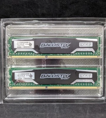 Ballistix 8GB (2x 4GB) DDR3-1600MHz, PC3-12800 BLS4G3D1609DS1S00 RAM Memory - Image 1 of 2