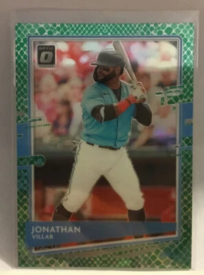 2020 PANINI OPTIC JONATHAN VILLAR DRAGON SKIN REFRACTOR /84 #144 MARLINS MSK - Image 1 of 2