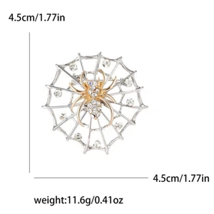 Vintage spider web spider brooch with creative and versatile accessory pins - Picture 1 of 13
