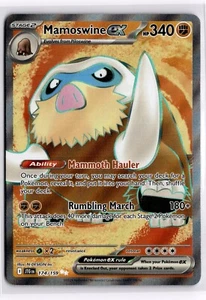 Juego de cartas coleccionables Pokémon Mamoswine ex (arte completo) 174/159 Sv09: Journey Together ultra raro - Imagen 1 de 2