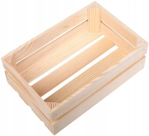 Wooden Crate - Storage Box Perfect for apples and other storage 31 x 22 x 12 cm - Picture 1 of 9