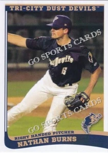 2022 Tri City Dust Devils Nathan Burns RC Rookie Los Angeles Angels - Picture 1 of 1