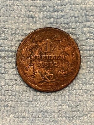 German States Baden - 1 Kreuzer  1852 - Image 1 of 2