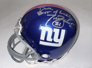 TIKI BARBER Signed Autograph NFL New York Giants Mini Helmet *FREE SHIPPING - Picture 1 of 5