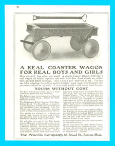 1922 COASTER WAGON Boys and girls antique PRINT AD Blue Streak contest toys - Picture 1 of 3