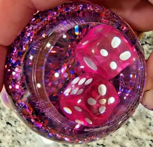 Vintage Custom Shift Knob Rattling Dice Hot rat Rod shifter rat fink trucker - Picture 1 of 18