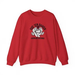 Georgia Football UGA Inspired Crewneck Sweatshirt, Go Dawgs, Sic Em, Game Day - Picture 1 of 65