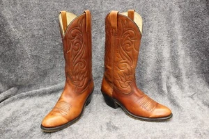 Dingo Herren Gr. 9 D Braun Leder Western Cowboy Halbhohe Stiefel - Bild 1 von 18