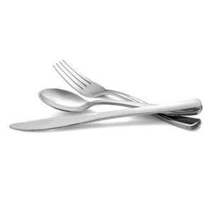 Disposable Plastic Silverware Silver Cutlery Metallic Flatware Spoon Fork Knife - Picture 1 of 32