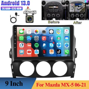 For Mazda MX-5 Miata 2006-2021 Android 13 Car Radio Stereo Carplay WIFI FM GPS - Picture 1 of 19
