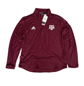 Adidas Texas A&M Aggies Knit 1/4 Quarter-Zip Jacket Maroon NWT Men’s Size Large - Picture 1 of 5