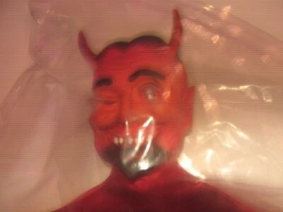Devil hand puppet w/diamond winkin eye rubber head monster rat rod Satan