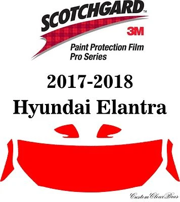 Защитная пленка 3M Scotchgard серии Pro подходит для Hyundai Elantra 2017 2018 годов выпуска - Изображение 1 из 3