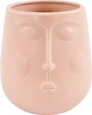 Übertopf Gesicht Vase Deko Design Kopf Pink Blumentopf Pflanzentopf Ø13x16cm NEU