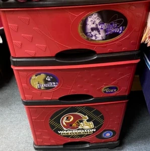 WASHINGTON REDSKINS RARE 3 BIN STORAGE CONTAINER - Picture 1 of 1