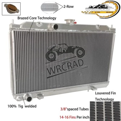 Radiador Fit 2002-2006 2003 2004 2005 Nissan Sentra SER/Spec-V Doble MT Aluminio Foto 1 de 4