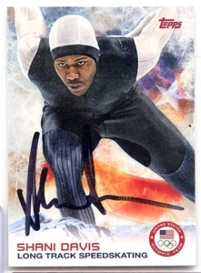 Shani Davis signed autographed 2014 Topps Winter Olympic AUTO #22 SOCHI - Picture 1 of 1
