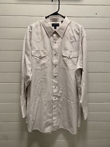 Panhandle Men's Large Poly Cotton Western Pearl Snap Shirt NEW 18/36